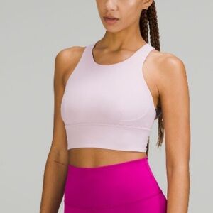Lululemon Wunder train Pink peony bra size 8.